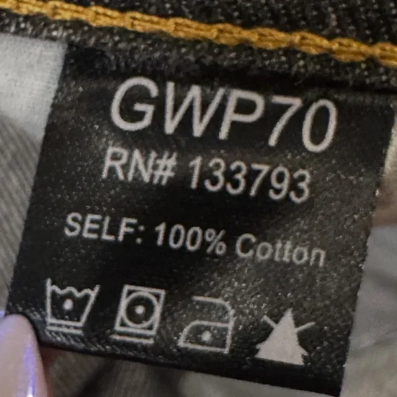 POL Studded Patch Jeans Size Large Charcoal Gray High Rise Button Fly Wide Leg - Picture 12 of 15